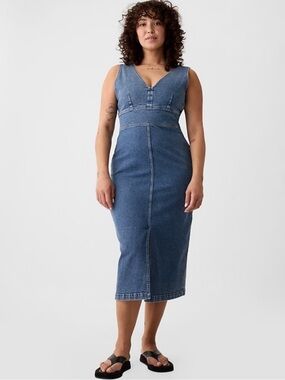 GAP NWT Denim Midi Dress size 4